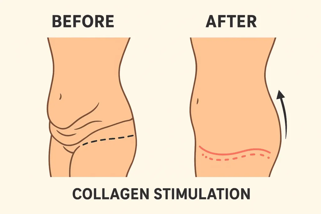 Before and after results for sagging skin after weight loss injections Brentford