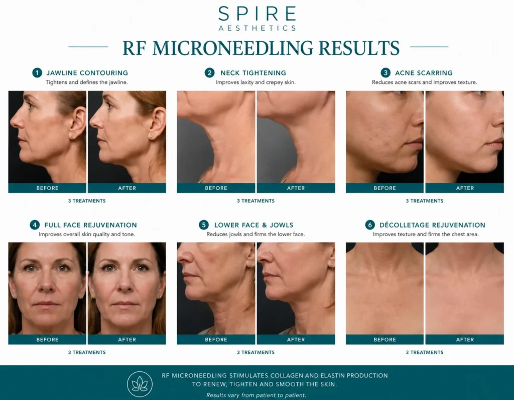 RF Microneedling Skin tightening Brentford results